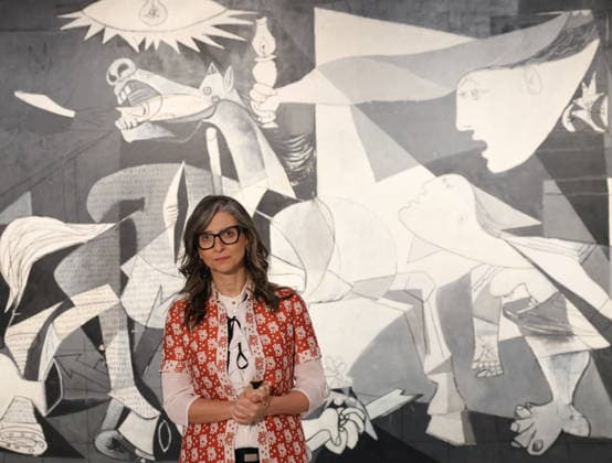 Francesca Albanese visits Guernica at the Reina Sofia Museum The United Nations Rapporteur on the situation of human rights in the Occupied Palestinian Territories, Francesca Albanese, during a visit to Guernica, at the Reina Sofia Museum, on May 6, 2026, in Madrid Spain 06 MAY 2026 Marta Ferná Espana  Copyright: xMartaxFernandezx 7502222