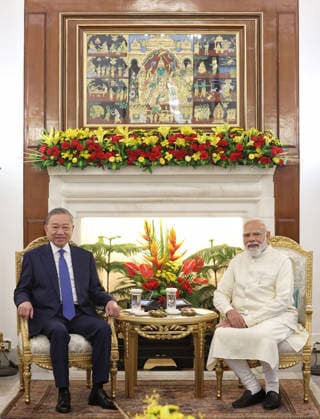 Narendra Modi-To Lam meeting in New Delhi NEW DELHI, INDIA - MAY 06: (----EDITORIAL USE ONLY - MANDATORY CREDIT - ’PRESS INFORMATION BUREAU OF INDIA HANDOUT - NO MARKETING NO ADVERTISING CAMPAIGNS - DISTRIBUTED AS A SERVICE TO CLIENTS----) Indian Prime Minister Narendra Modi meets Vietnam s President To Lam at Hyderabad House, in New Delhi, India on May 06, 2026. Press Information Bureau (PIB) Anadolu New Delhi India. Editorial use only. Please get in touch for any other usage.  Copyright: x2026xAnadoluxPressxInformationxBureaux(PIB)x