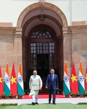 Narendra Modi-To Lam meeting in New Delhi NEW DELHI, INDIA - MAY 06: (----EDITORIAL USE ONLY - MANDATORY CREDIT - ’PRESS INFORMATION BUREAU OF INDIA HANDOUT - NO MARKETING NO ADVERTISING CAMPAIGNS - DISTRIBUTED AS A SERVICE TO CLIENTS----) Indian Prime Minister Narendra Modi meets Vietnam s President To Lam at Hyderabad House, in New Delhi, India on May 06, 2026. Press Information Bureau (PIB) Anadolu New Delhi India. Editorial use only. Please get in touch for any other usage.  Copyright: x2026xAnadoluxPressxInformationxBureaux(PIB)x