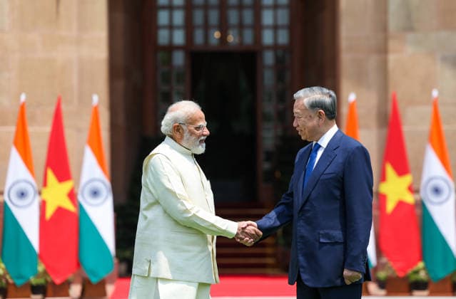 Narendra Modi-To Lam meeting in New Delhi NEW DELHI, INDIA - MAY 06: (----EDITORIAL USE ONLY - MANDATORY CREDIT - ’PRESS INFORMATION BUREAU OF INDIA HANDOUT - NO MARKETING NO ADVERTISING CAMPAIGNS - DISTRIBUTED AS A SERVICE TO CLIENTS----) Indian Prime Minister Narendra Modi meets Vietnam s President To Lam at Hyderabad House, in New Delhi, India on May 06, 2026. Press Information Bureau (PIB) Anadolu New Delhi India. Editorial use only. Please get in touch for any other usage.  Copyright: x2026xAnadoluxPressxInformationxBureaux(PIB)x