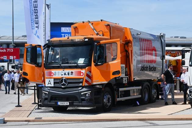 IFAT Munich 2026 is the worlds leading trade fair for water, sewage, waste and raw materials management The trade fair takes place every two years at the exhibition center in Munich Riem Photo Jakob Becker Müll LKW, Terberg HS GmbH