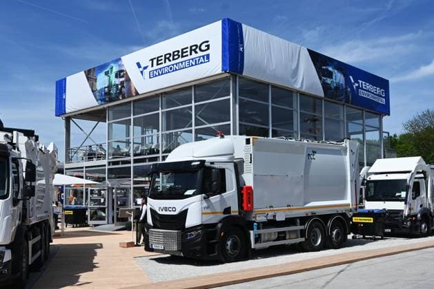 IFAT Munich 2026 is the worlds leading trade fair for water, sewage, waste and raw materials management The trade fair takes place every two years at the exhibition center in Munich Riem Photo Iveco garbage trucks from Terberg HS GmbH, Terberg Environmental