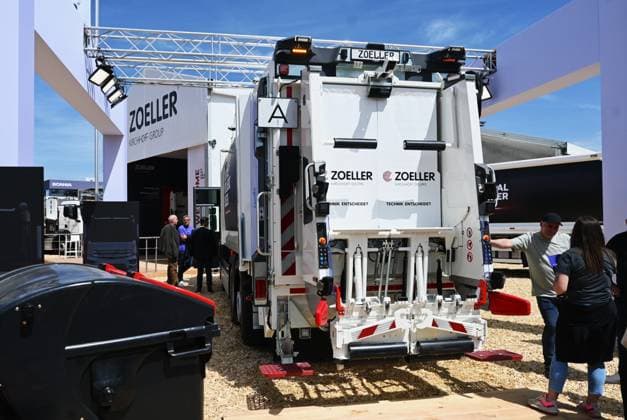 IFAT Munich 2026 is the worlds leading trade fair for water, sewage, waste and raw materials management The trade fair takes place every two years at the exhibition center in Munich Riem Photo Garbage truck at the Zoeller, Kirchhoff Group or Kirchhoff Group stand