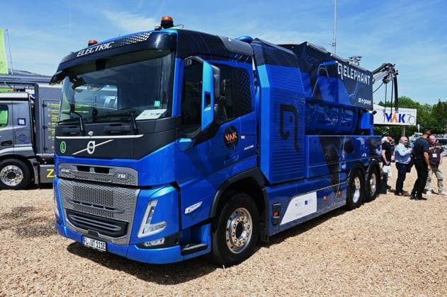 IFAT Munich 2026 is the worlds leading trade fair for water, sewage, waste and raw materials management The trade fair takes place every two years at the exhibition center in Munich Riem Photo Volvo FM Electric e truck with VAK superstructure