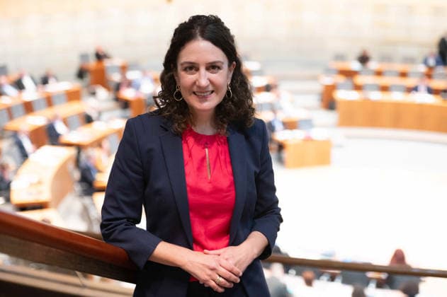 Ursula MECKLENBRAUCK was elected as the new police commissioner of the state of North Rhine-Westphalia, half figure, half body, 121 session of the state parliament of North Rhine-Westphalia, in the state parliament of North Rhine-Westphalia NRW, Duesseldorf on 06 05 2026,