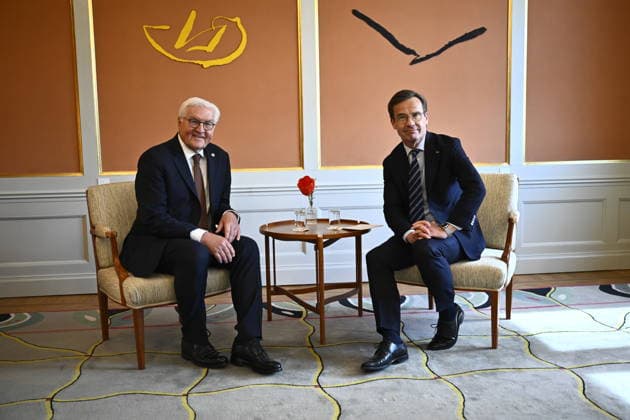 STOCKHOLM, SWEDEN 20260506 Prime Minister Ulf Kristersson M receives German Federal President Frank Walter Steinmeier for a bilateral meeting in Stockholm STOCKHOLM SWEDEN x10080x  Copyright: xFredrikxSandberg TTx STATSMINISTERN OCH TYSKLANDS PRESIDENT J85iZ6bF-Zw