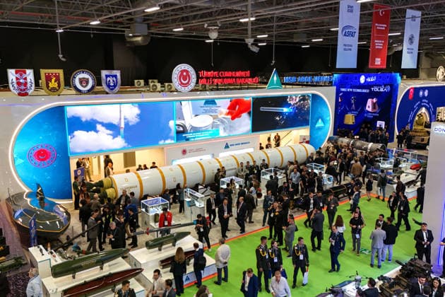 SAHA 2026 Defense Expo continues in Istanbul ISTANBUL, TURKIYE - MAY 6: The intercontinental hypersonic ballistic missile YILDIRIMHAN, developed by the Ministry of National Defense (MSB) R and D Center, draws attention from visitors during the exhibition the SAHA 2026 International Defense, Aerospace, and Space Industry Fair in Istanbul, Turkiye on May 6, 2026. Cem Tekkesinoglu Anadolu Istanbul Turkey. Editorial use only. Please get in touch for any other usage.  Copyright: x2026xAnadoluxCemxTekkesinoglux