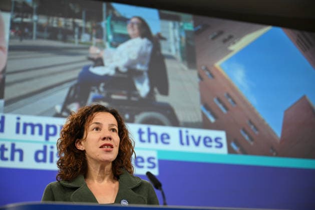European Commission Vice-President Roxana Mînzatu BRUSSELS, BELGIUM - MAY 06: European Commission Vice-President Roxana Minzatu holds a press conference regarding the Commission s measures to combat poverty and improve the lives of individuals with disabilities in Brussels, Belgium on May 06, 2026. Dursun Aydemir Anadolu Brussels Belgium. Editorial use only. Please get in touch for any other usage.  Copyright: x2026xAnadoluxDursunxAydemirx