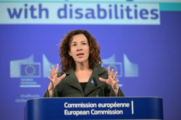 European Commission Vice-President Roxana Mînzatu BRUSSELS, BELGIUM - MAY 06: European Commission Vice-President Roxana Minzatu holds a press conference regarding the Commission s measures to combat poverty and improve the lives of individuals with disabilities in Brussels, Belgium on May 06, 2026. Dursun Aydemir Anadolu Brussels Belgium. Editorial use only. Please get in touch for any other usage.  Copyright: x2026xAnadoluxDursunxAydemirx