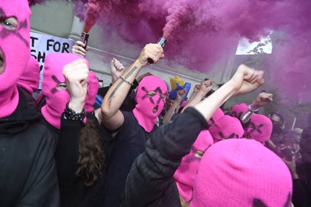 61st Biennale Of Venice - International Art Exposition Pussy Riot protest at Russian Pavilion Venice, Italy 61st Biennale Of Venice - International Art Exposition Pussy Riot protest at Russian Pavilion Venice, Italy 6th May 2026 SGPItalia id 134745_001 * Not Exclusive  Copyright: xMAXxMONTINGELLI SGPx