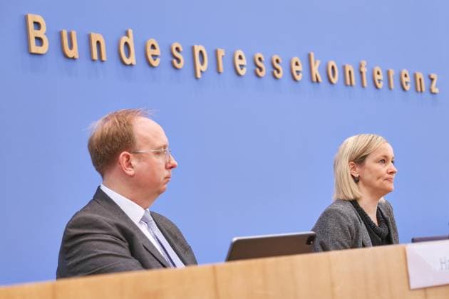 Berlin, Germany, 06 05 2026 Federal Press Conference Press Conference Data Protection and Freedom of Information 2025 Andreas Hartl, Senior Civil Servant and Deputy Federal Commissioner, and Louisa Specht Riemenschneider, Federal Commissioner for Data Protection and Freedom of Information BfDI Copyright: xdtsxNachrichtenagenturx dts_117932