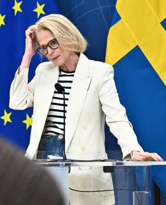 STOCKHOLM, SWEDEN 20260506 Minister of Finance Elisabeth Svantesson M holds an extraordinary, updated economic forecast due to the economic consequences of the Iran war STOCKHOLM SWEDEN x10090x  Copyright: xClaudioxBresciani TTx FINANSMINISTERN PRESSTRÄFF EKONOMISK PROGNOS Igz4QVGN1tc