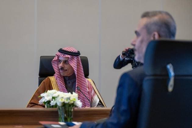 3rd Turkish-Saudi Coordination Council Meeting ANKARA, TURKIYE - MAY 6: Turkish Foreign Minister Hakan Fidan meets with the Saudi Foreign Minister Faisal bin Farhan Al Saud during the 3rd Turkish-Saudi Coordination Council Meeting on May 6, 2026, in Ankara, Turkiye. Mustafa Hatipoglu Anadolu Ankara Turkey. Editorial use only. Please get in touch for any other usage.  Copyright: x2026xAnadoluxMustafaxHatipoglux
