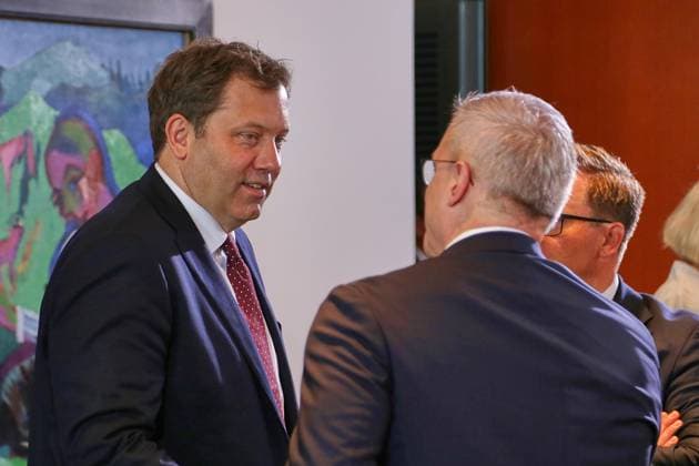 Berlin, Germany, 06 05 2026 Federal Chancellery 43 Cabinet meeting Federal Minister of Finance Lars Klingbeil SPD , Federal Minister for Digital Affairs and State Modernization Karsten Wildberger CDU and Federal Minister for the Environment, Climate Protection, Nature Conservation and Nuclear Safety Carsten Schneider SPD Copyright: xdtsxNachrichtenagenturx dts_117908