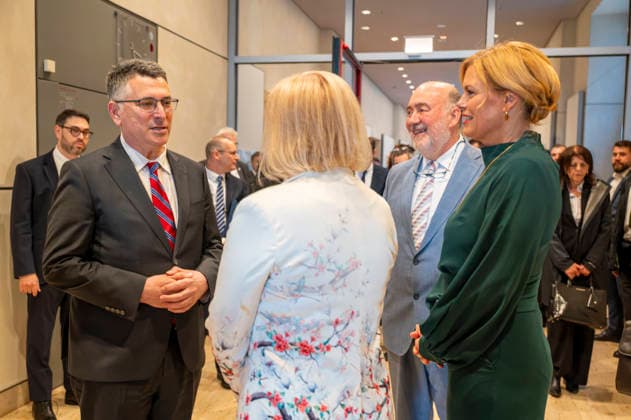 Julia Klöckner Gideon Saar EUR, Germany, Berlin 06 05 2026 Bundestag President Julia Klöckner CDU receives Israels Foreign Minister Gideon Saar in the German Bundestag