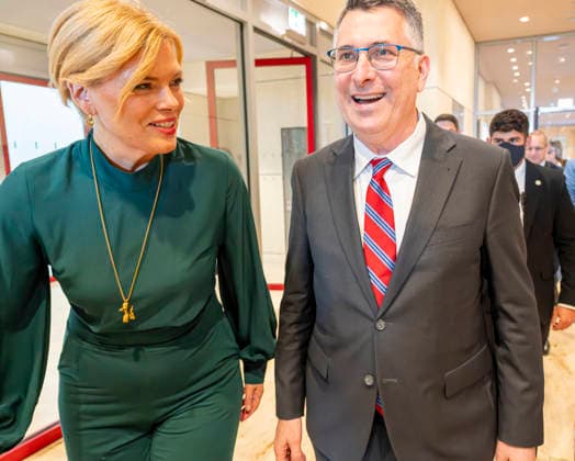 Julia Klöckner Gideon Saar EUR, Germany, Berlin 06 05 2026 Bundestag President Julia Klöckner CDU receives Israels Foreign Minister Gideon Saar in the German Bundestag