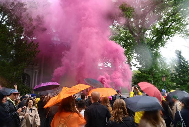 Pussy Riot and Femen sit-in at the Russian Pavilion at the 2026 Venice Biennale  Copyright: xMatteoxChinellatox xipa-agency.netx xipa-agency.netx xMatteoxChinellatox IPA_Agency_IPA74470158