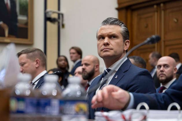 May 6, 2026, Washington, Dc, United States of America: U.S. Secretary of Defense Pete Hegseth, listens to a question during testimony before the Senate Armed Services Committee on Capitol Hill, April 30, 2026 in Washington, D.C. During a combative hearing Hegseth was grilled on the Iran War, civilian deaths, Christian Nationalism and race issues. Washington United States of America - ZUMAp138 20260506_zaa_p138_021 Copyright: xSsgt.xMadelynxKeech Dodx