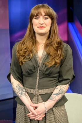 v l Heidi Reichinnek, Die Linke Fraktionsvorsitzende , GER, Berlin, Studio, zu Gast bei Maischberger, politische Talkshow, TV, Format, mit Moderator Sandra Maischberger, Das Erste, aus Adlershof Am Studio 20, 06 Mai 2026, Copyright: HMBxMedia UwexKoch