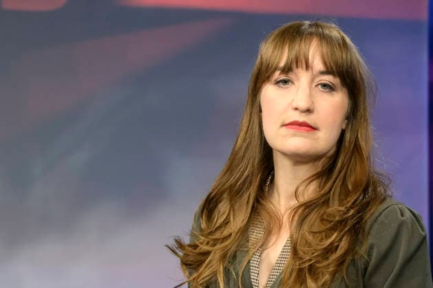 v l Heidi Reichinnek, Die Linke Fraktionsvorsitzende , GER, Berlin, Studio, zu Gast bei - Maischberger, politische Talkshow, TV, Format, mit Moderator - Sandra Maischberger, Das Erste, aus Adlershof - Am Studio 20, 06 Mai 2026, Copyright: HMBxMedia UwexKoch