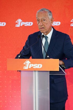 May 6, 2026, Lisbon, Lisbon, Portugal: Former Portuguese President MARCELO REBELO DE SOUSA delivers a speech during the ceremony marking the 52nd anniversary of the Social Democratic Party PSD in Lisbon. Lisbon Portugal - ZUMAr238 20260506_zip_r238_030 Copyright: xRicardoxRochax