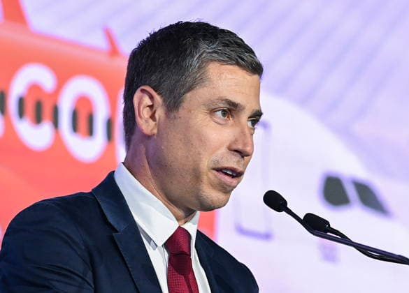 May 6, 2026, Mirabel, Pq, Canada: Guillaume Chevasson, CEO, Airbus Canada speaks during an event at the Airbus A220 Delivery Center in Mirabel, Que., Wednesday, May 6, 2026, where AirAsia placed a landmark order for 150 Airbus A220 aircraft. Mirabel Canada - ZUMAc35_ 20260506_zaf_c35_180 Copyright: xGrahamxHughesx