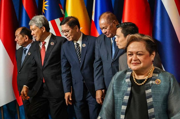 Foreign Ministers Meeting during ASEAN Summit 2026 in Philippines CEBU, PHILIPPINES - MAY 7: Philippine Foreign Secretary Theresa Tess Lazaro (R) and other ASEAN foreign ministers proceed to the meeting venue, during Foreign Ministers s Meeting at the 48th ASEAN Summit, in Cebu, Philippines, on May 7, 2026. Daniel Ceng Anadolu Cebu Philippines. Editorial use only. Please get in touch for any other usage.  Copyright: x2026xAnadoluxDanielxCengx