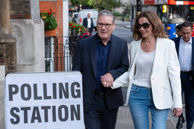 UK Prime Minister Starmer votes for UK local elections 2026 in London LONDON, UNITED KINGDOM - MAY 7: UK Prime Minister Keir Starmer and his wife Victoria Starmer arrive at a polling station in Westminster, to vote in the local elections in London, United Kingdom on May 7, 2026. Thomas Krych Anadolu London United Kingdom. Editorial use only. Please get in touch for any other usage.  Copyright: x2026xAnadoluxThomasxKrychx