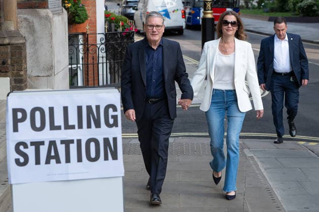 UK Prime Minister Starmer votes for UK local elections 2026 in London LONDON, UNITED KINGDOM - MAY 7: UK Prime Minister Keir Starmer and his wife Victoria Starmer arrive at a polling station in Westminster, to vote in the local elections in London, United Kingdom on May 7, 2026. Thomas Krych Anadolu London United Kingdom. Editorial use only. Please get in touch for any other usage.  Copyright: x2026xAnadoluxThomasxKrychx