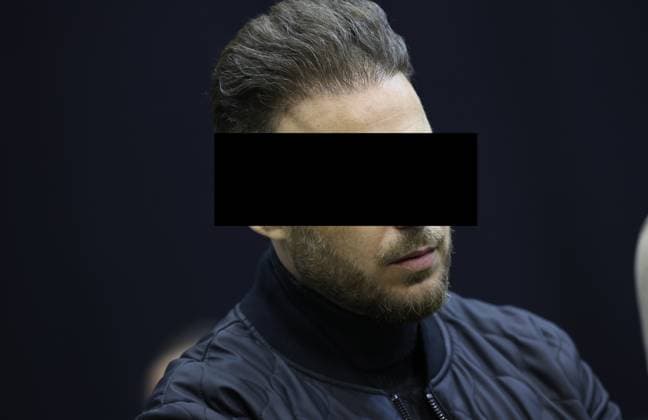 Accused Paolo Falzone pictured during and the trial of P. and A. Falzone, at the Court of Appeal of Mons, on Thursday 07 May 2026. The trial of the two men concerns the 2022 tragedy in Strepy-Bracquegnies, where a car plowed into a carnival parade around 5:00. Six people died at the scene, and a seventh months later in the hospital. P. Falzone is charged with seven murder and 81 attempted murder. A. Falzone with failure to render aid to a person in danger.  VIRGINIExLEFOUR 173112681