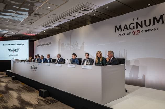 SCHIPHOL - Board of Directors of The Magnum Ice Cream Company (TMICC) prior to the commencement of the General Shareholders Meeting of The Magnum Ice Cream Company. JORIS VAN GENNIP ANP netherlands out - belgium out  Copyright: xx x557676233x originalFilename: 557676233.jpg