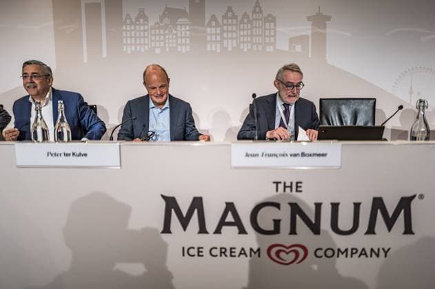 SCHIPHOL - Board of Directors of The Magnum Ice Cream Company (TMICC) prior to the commencement of the General Shareholders Meeting of The Magnum Ice Cream Company. JORIS VAN GENNIP ANP netherlands out - belgium out  Copyright: xx x557676325x originalFilename: 557676325.jpg