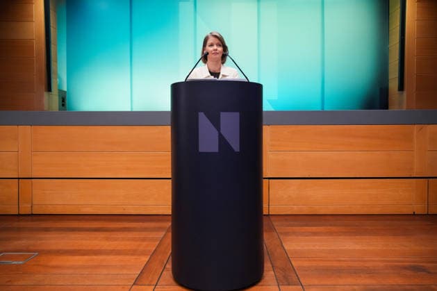 Norges Bank announces interest rate decision Oslo 20260507 Governor Ida Wolden Bache presents the interest rate decision from the Committee for Monetary Policy and Financial Stability Photo Ole Berg Rusten NTB Oslo Norway 4 BT Rcjme8 EDITORIAL USE ONLY Ref 4 BT Rcjme8 jpg  Copyright: xOlexBerg-Rustenx xNTBx