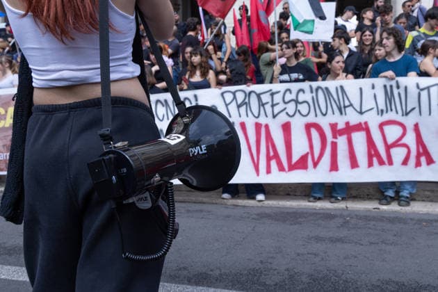 Demonstration in Rome in front of the Ministry of Education headquarters on the occasion of the school workers strike.  Copyright: xMatteoxNardonex xipa-agency.netx xMatteoxNardonex IPA_Agency_IPA74485994