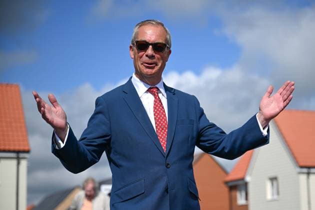 Reform UK Leader Nigel Farage votes for UK local elections 2026 WALTON-ON-THE-NAZE, UNITED KINGDOM - MAY 07: Reform UK leader Nigel Farage is seen after casting his vote during the local council elections on May 07, 2026 in Walton-on-the-Naze, United Kingdom. Rasid Necati Aslim Anadolu Walton-on-the-Naze United Kingdom. Editorial use only. Please get in touch for any other usage.  Copyright: x2026xAnadoluxRasidxNecatixAslimx