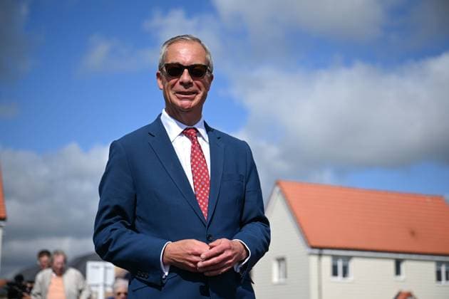 Reform UK Leader Nigel Farage votes for UK local elections 2026 WALTON-ON-THE-NAZE, UNITED KINGDOM - MAY 07: Reform UK leader Nigel Farage is seen after casting his vote during the local council elections on May 07, 2026 in Walton-on-the-Naze, United Kingdom. Rasid Necati Aslim Anadolu Walton-on-the-Naze United Kingdom. Editorial use only. Please get in touch for any other usage.  Copyright: x2026xAnadoluxRasidxNecatixAslimx