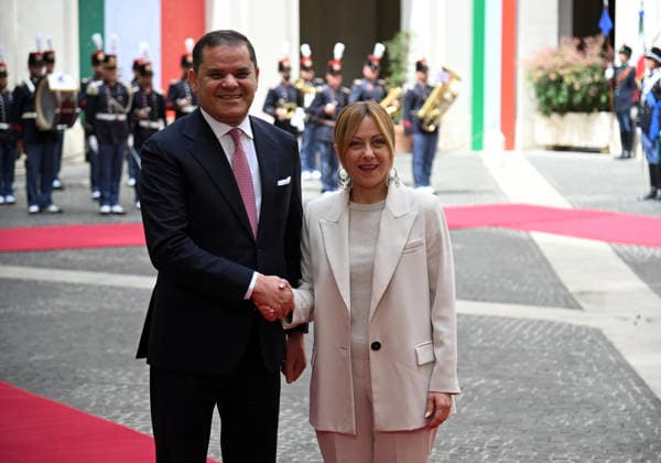 May 7, 2026, Rome, ITALY: La Presidente del Consiglio Giorgia Meloni riceve a Palazzo Chigi il Primo Ministro del governo di unitÃ nazionale libico Abdul Hamid Mohammed Dbeibeh.Roma, 07 maggio 2026. Prime Minister Giorgia Meloni receives the Prime Minister of the Libyan Government of National Unity, Abdul Hamid Mohammed Dbeibeh, at Palazzo Chigi, in Rome, Italy, 7 May 2026. ANSA FABIO CIMAGLIA Rome ITALY  - ZUMAa110 20260507_zaf_a110_015 Copyright: xFabioxCimagliax