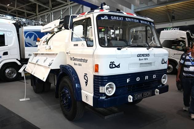 IFAT Munich 2026 is the worlds leading trade fair for water, sewage, waste and raw materials management The trade fair takes place every two years at the exhibition center in Munich Riem Photo Ford vintage truck of the N series at the Genesis stand