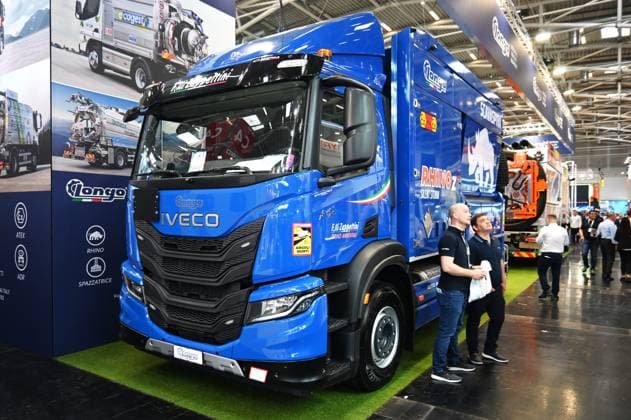 IFAT Munich 2026 is the worlds leading trade fair for water, sewage, waste and raw materials management The trade fair takes place every two years at the exhibition center in Munich Riem Photo Iveco truck at the Longo stand