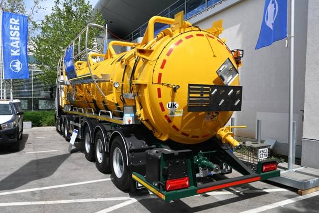 IFAT Munich 2026 is the worlds leading trade fair for water, sewage, waste and raw materials management The trade fair takes place every two years at the exhibition grounds in Munich Riem Photo Truck trailer, Kaiser WhaleVac The KaiserWhal