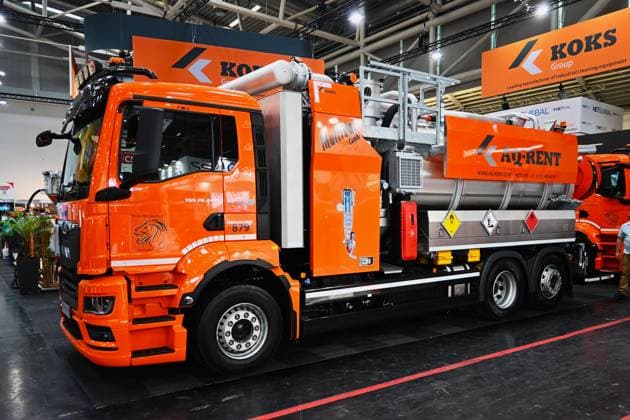 IFAT Munich 2026 is the worlds leading trade fair for water, sewage, waste and raw materials management The trade fair takes place every two years at the exhibition center in Munich Riem Photo MAN TGS truck at the Koks Group stand