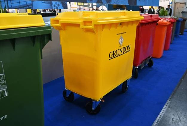IFAT Munich 2026 is the worlds leading trade fair for water, sewage, waste and raw materials management The trade fair takes place every two years at the exhibition center in Munich Riem Photo Grundon Waste Management, waste garbage cans