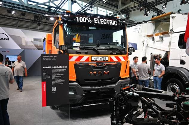 IFAT Munich 2026 is the worlds leading trade fair for water, sewage, waste and raw materials management The trade fair takes place every two years at the exhibition center in Munich Riem Photo MAN eTGS, battery-electric truck at the MAN stand