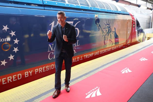 WASHINGTON, D.C. - MAY 7: U.S. Department of Transportation Secretary Sean P. Duffy at the unveiling of Amtrak™s Freedom 250 Acela Train at Washington Union Station in Washington, D.C. on May 7, 2026. Copyright: xmpi34x
