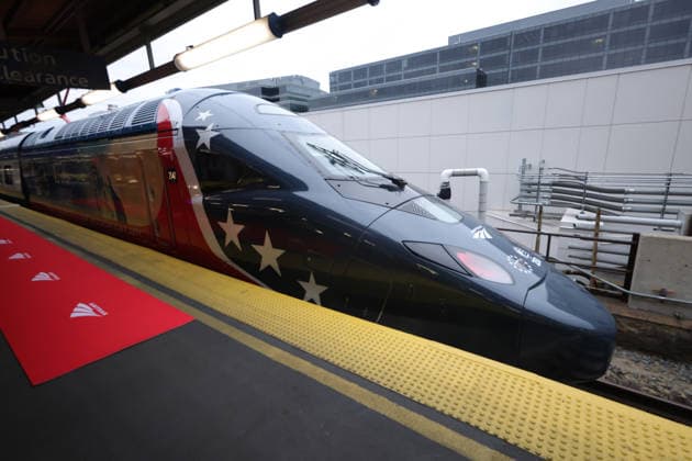 WASHINGTON, D.C. - MAY 7: Atmosphere at the unveiling of Amtrak™s Freedom 250 Acela Train at Washington Union Station in Washington, D.C. on May 7, 2026. Copyright: xmpi34x