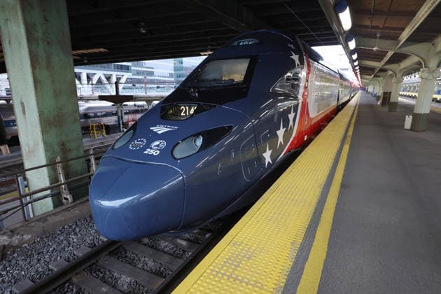 WASHINGTON, D.C. - MAY 7: Atmosphere at the unveiling of Amtrak™s Freedom 250 Acela Train at Washington Union Station in Washington, D.C. on May 7, 2026. Copyright: xmpi34x