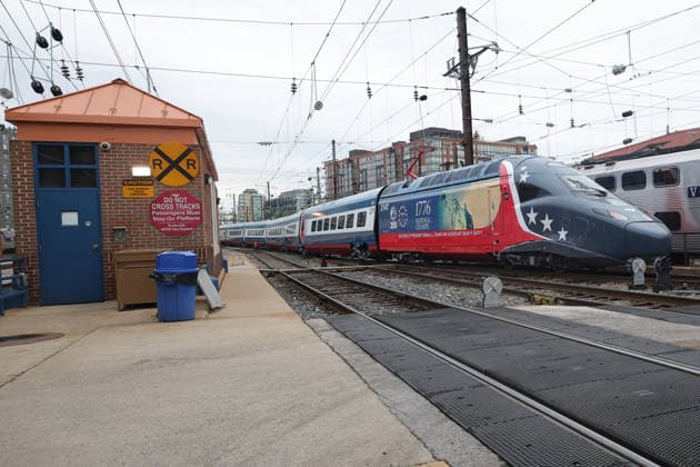 WASHINGTON, D.C. - MAY 7: Atmosphere at the unveiling of Amtrak™s Freedom 250 Acela Train at Washington Union Station in Washington, D.C. on May 7, 2026. Copyright: xmpi34x