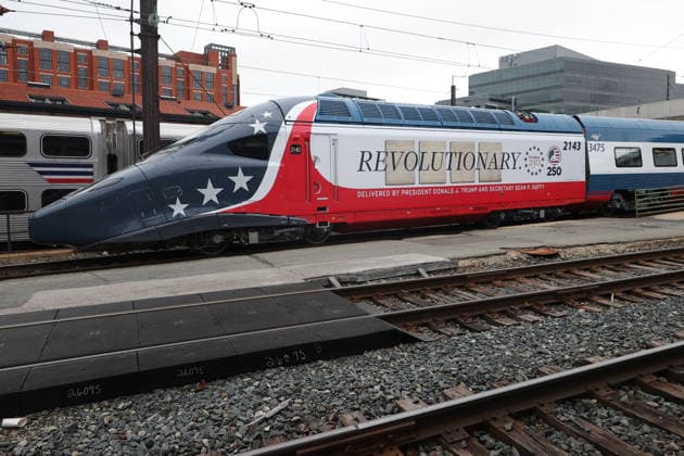 WASHINGTON, D.C. - MAY 7: Atmosphere at the unveiling of Amtrak™s Freedom 250 Acela Train at Washington Union Station in Washington, D.C. on May 7, 2026. Copyright: xmpi34x