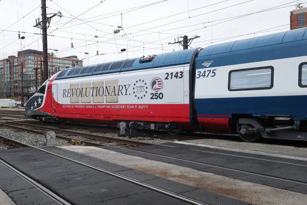 WASHINGTON, D.C. - MAY 7: Atmosphere at the unveiling of Amtrak™s Freedom 250 Acela Train at Washington Union Station in Washington, D.C. on May 7, 2026. Copyright: xmpi34x