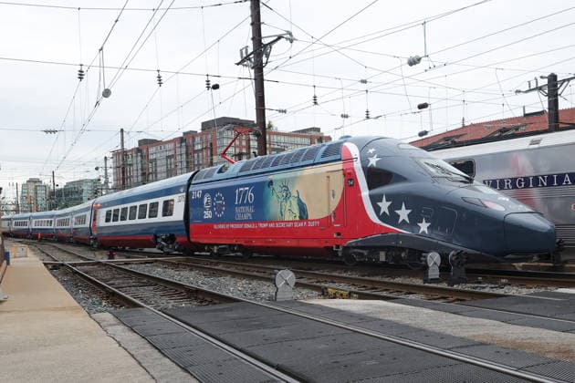WASHINGTON, D.C. - MAY 7: Atmosphere at the unveiling of Amtrak™s Freedom 250 Acela Train at Washington Union Station in Washington, D.C. on May 7, 2026. Copyright: xmpi34x